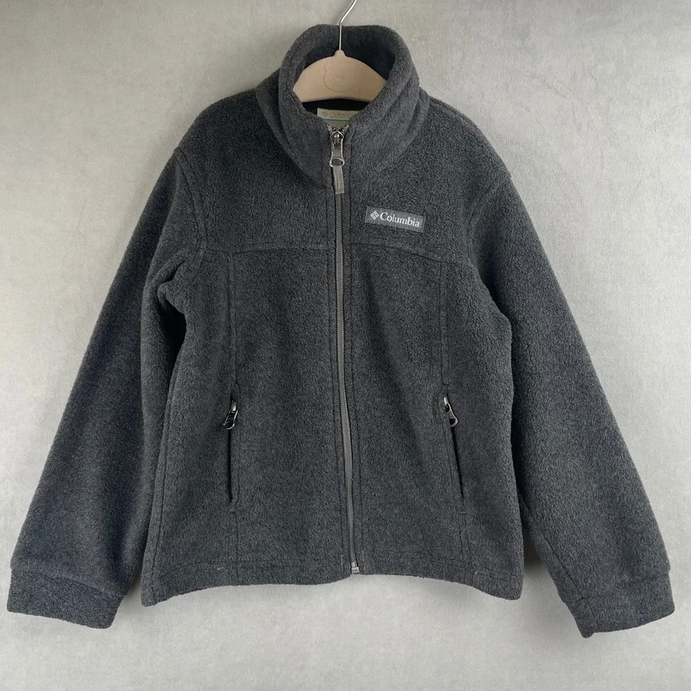 Columbia Steens Mountain Full Zip Fleece Jacket Charcoal Gray Gorp Kids XXS 4/5